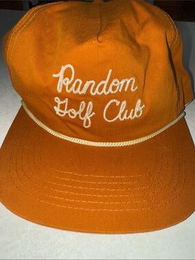 Random Golf Club Orange Rope-Trim Cap